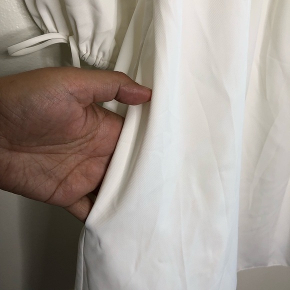 Amanda Uprichard White Darling Puff Sleeve Mini Dress Size XL - Picture 10 of 12